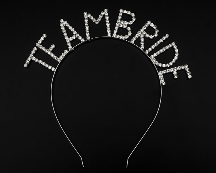 Kristall-Strass Silber Team Bride Braut-Krone (5563)