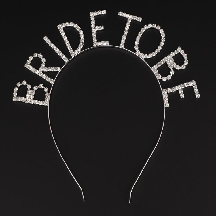 Kristal Taşlı Gümüş Renk Bride To Be Gelin Tacı (5563)