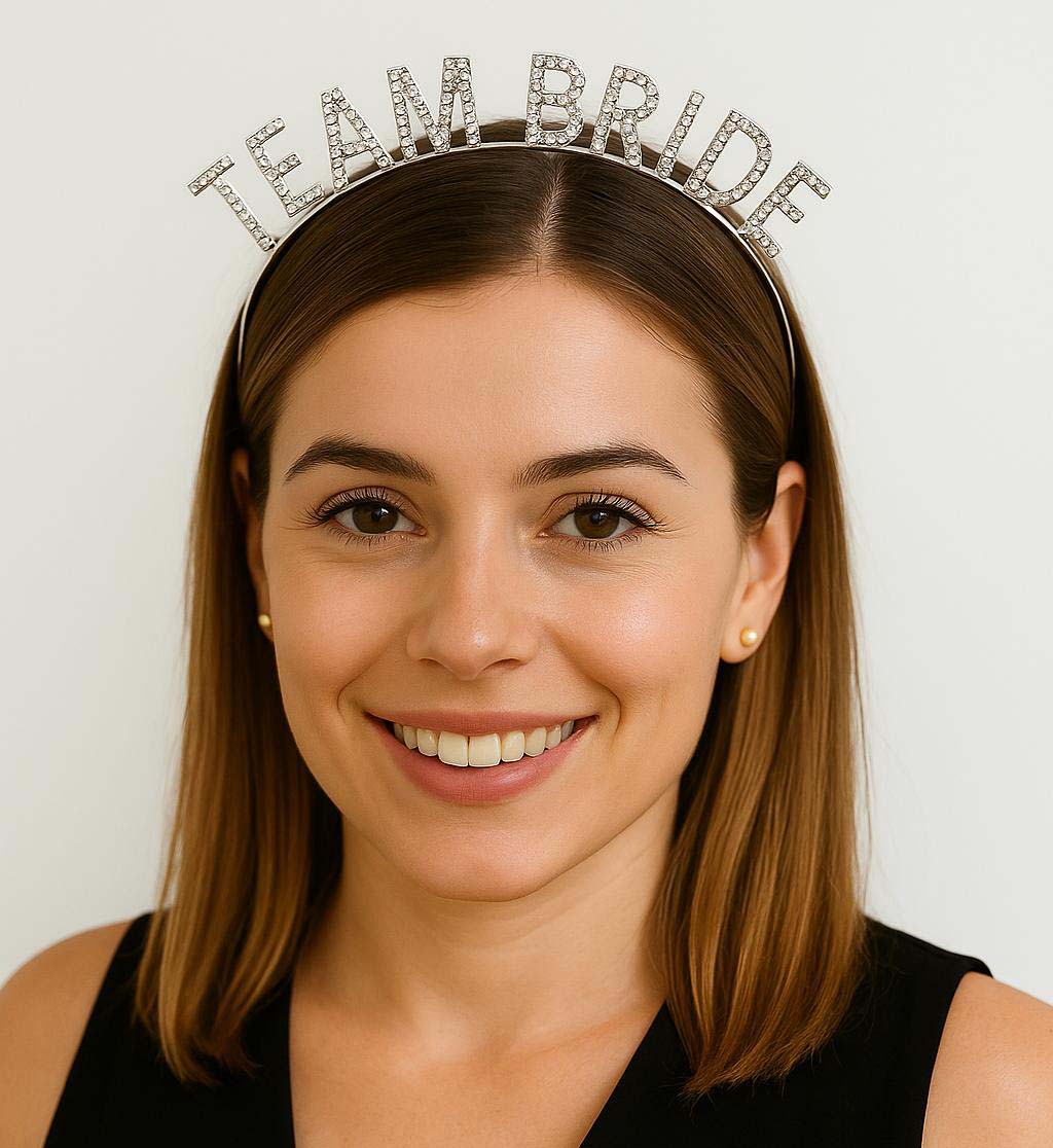 Team Bride Krone Silber – Braut- und Brautjungfernkrone (5563)