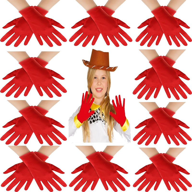 Kırmızı Renk Likralı 23 Nisan 29 Ekim 19 Mayıs Gösteri Bando Eldiveni 10 Çift ( 20 Adet ) (5563)