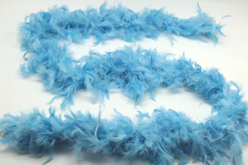 Bebek Mavisi Kabarık Tüylü Otriş Boa Dekorasyon Tüy 180 cm (5563)