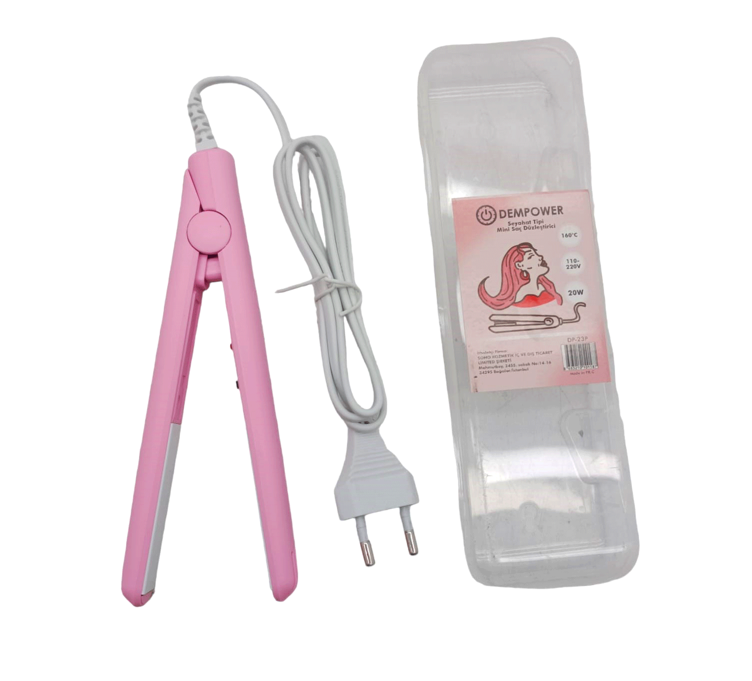Travel Mini Hair Straightener with Case (5563)