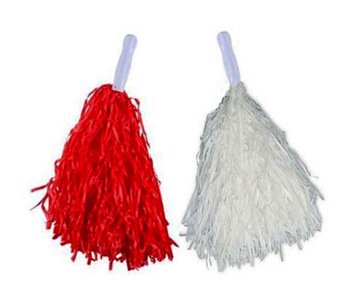 1 Çift Kırmızı Beyaz Renklerde 23 Nisan Gösteri Ponponu (5563)