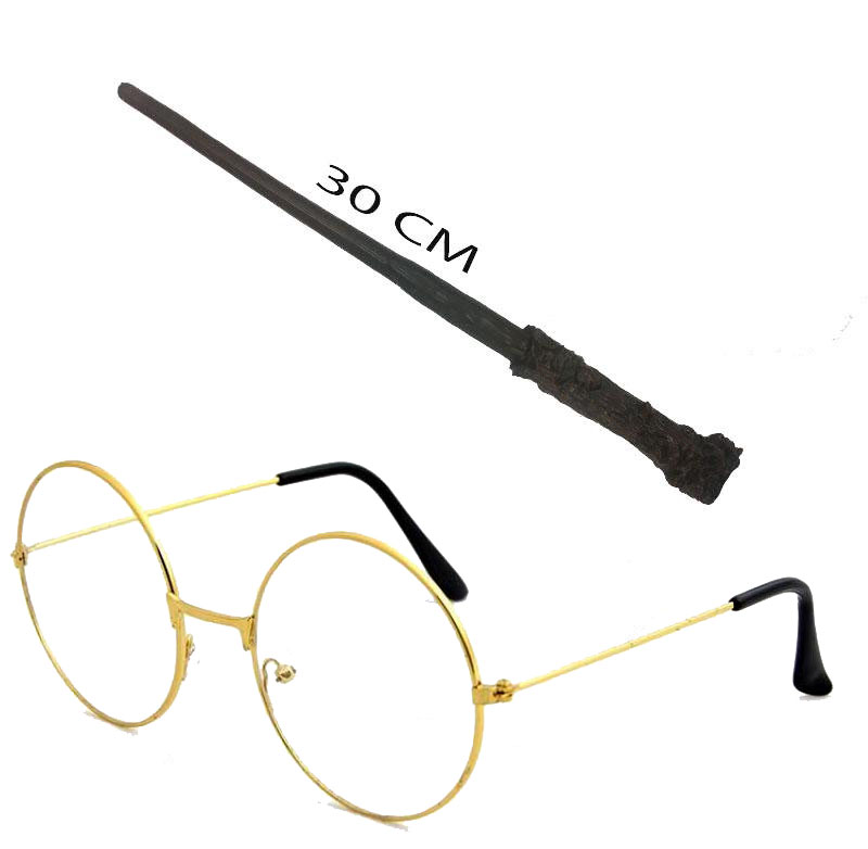 Harry Potter Zauberstab 30 cm & Harry Potter Brille Set (5563)