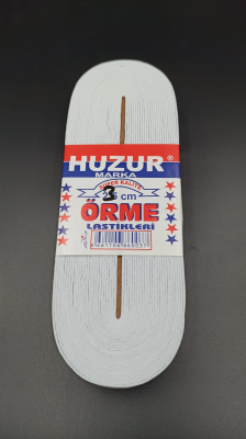 BEYAZ - 3CM PAÇA LASTİK YASSI GENİŞ 10MT. (5563)