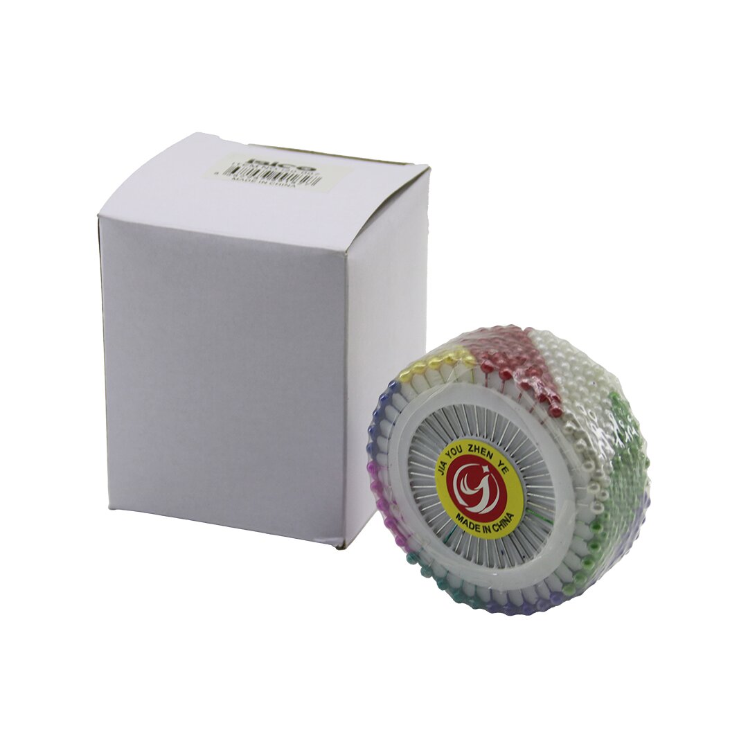 YUVARLAK DİSK STANDLI 1440 ADET RENKLİ TOPLU BAŞÖRTÜ İĞNESİ (5563)