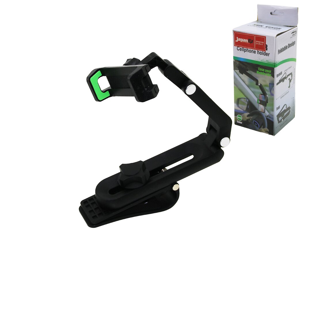 OTO - ARAÇ DİKİZ AYNA GEÇMELİ TELEFON TUTUCU 360 DERECE KOL MANDALLI GENİŞLİK AYARI=12.9-25.5CM (5563)