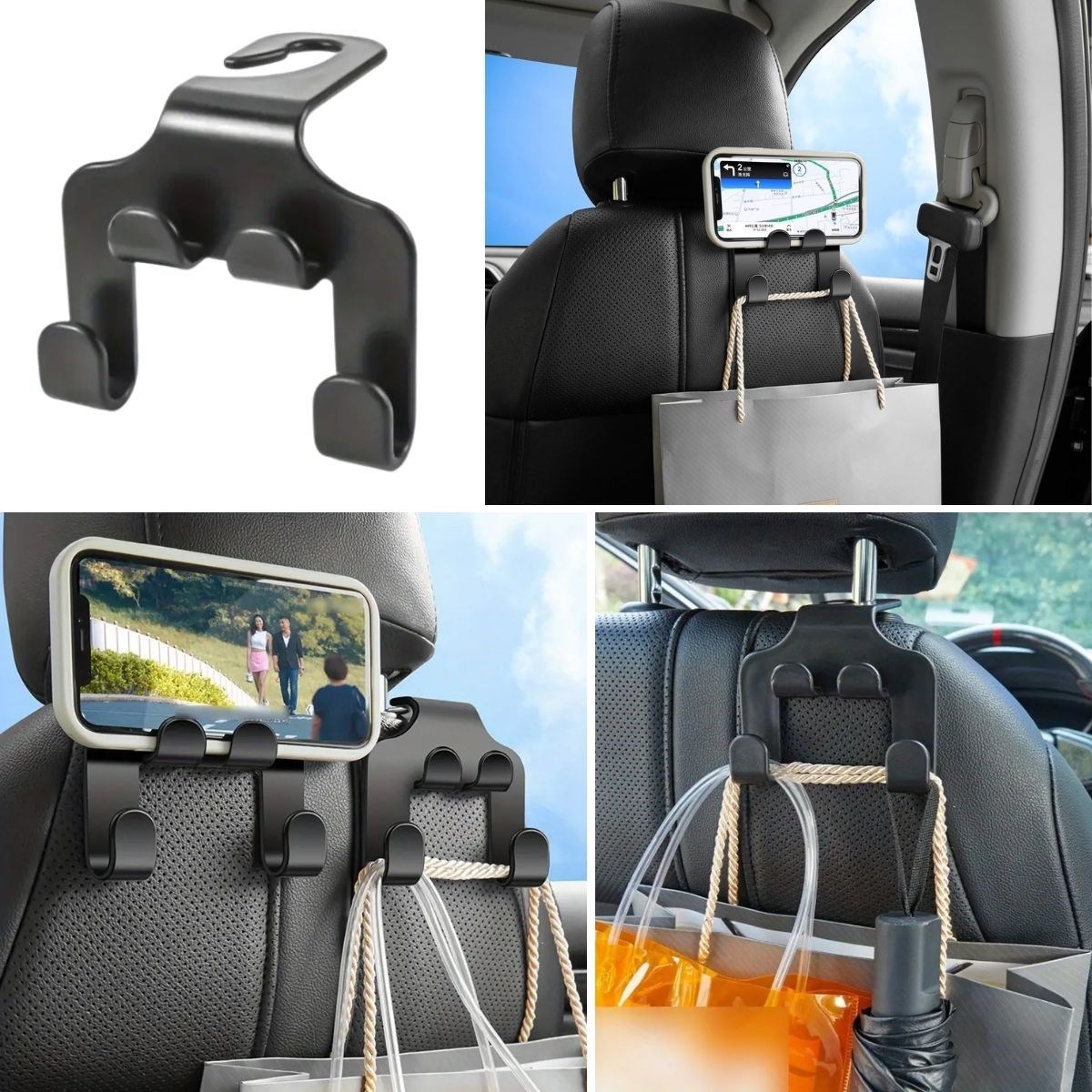 Oto Koltuk Arkası Düzenleyici Organizer Askılıklı Telefon,Tablet Tutucu (5563)