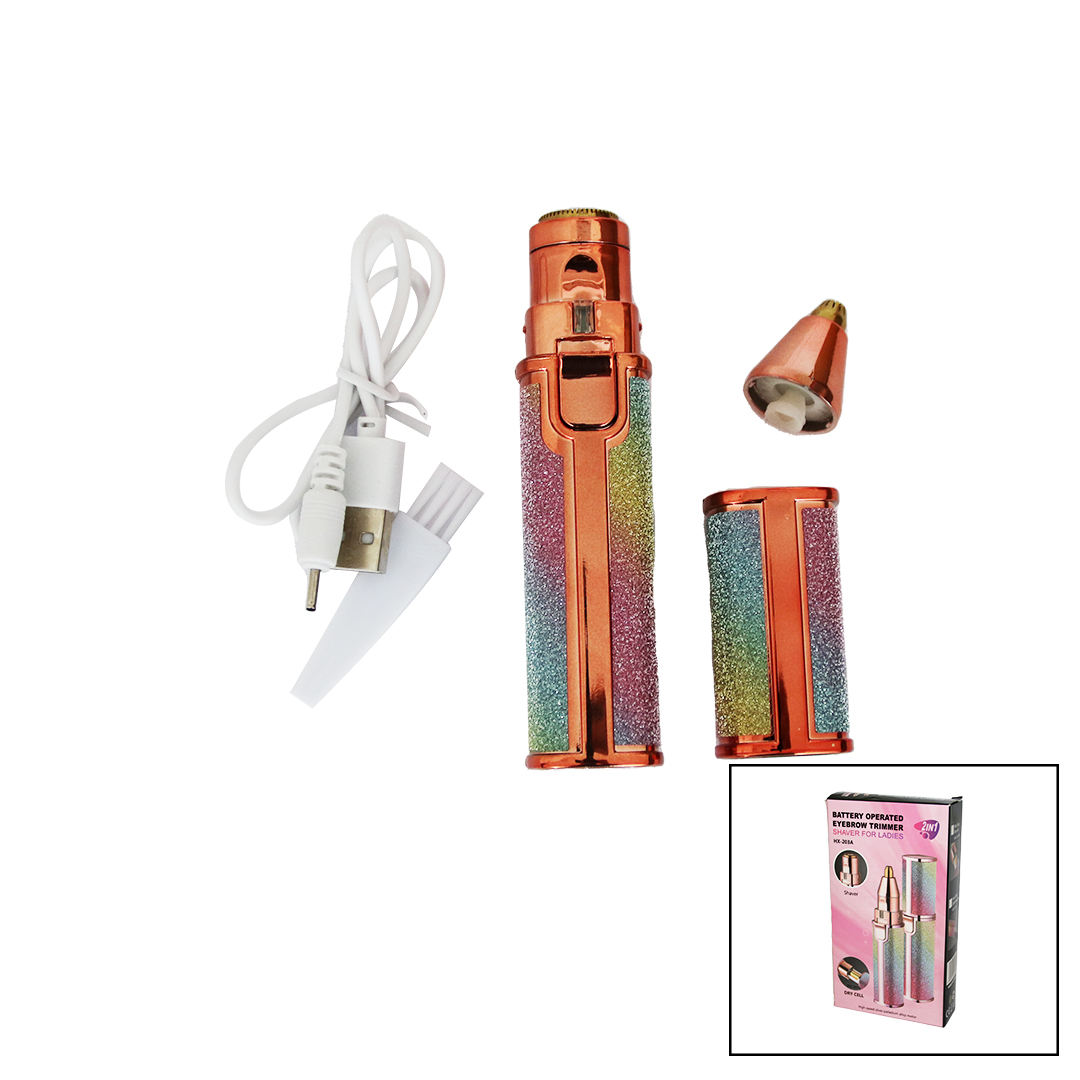 2-in-1 Head - Threading - Lipstick Model - USB Rechargeable Facial Hair Remover (5563)