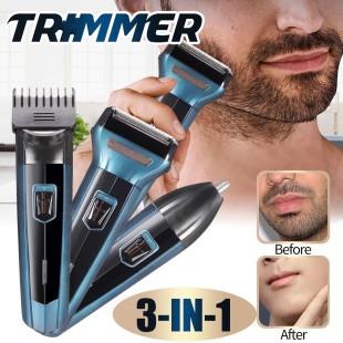 3-in-1 Hair Beard Trimmer Clipper Nose Hair Grooming Kit (5563)