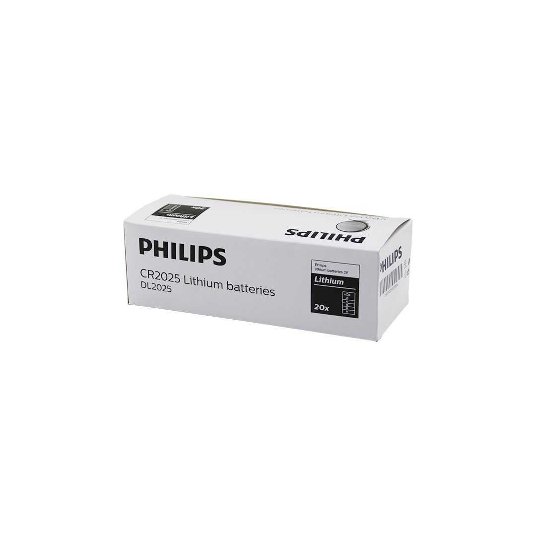 PHILIPS Lithium CR-2025 Coin Battery 3V 5-Pack (5563)