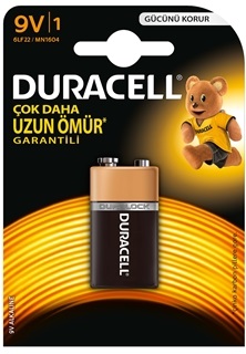 DURACELL 9V PİL TEKLİ (5563)