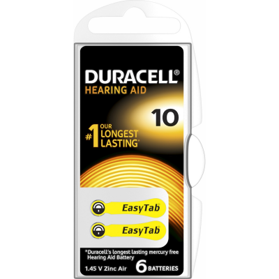 DURACELL 10 İŞİTME CİHAZI KULAK PİLİ 6 PİL 1 KUTU (5563)