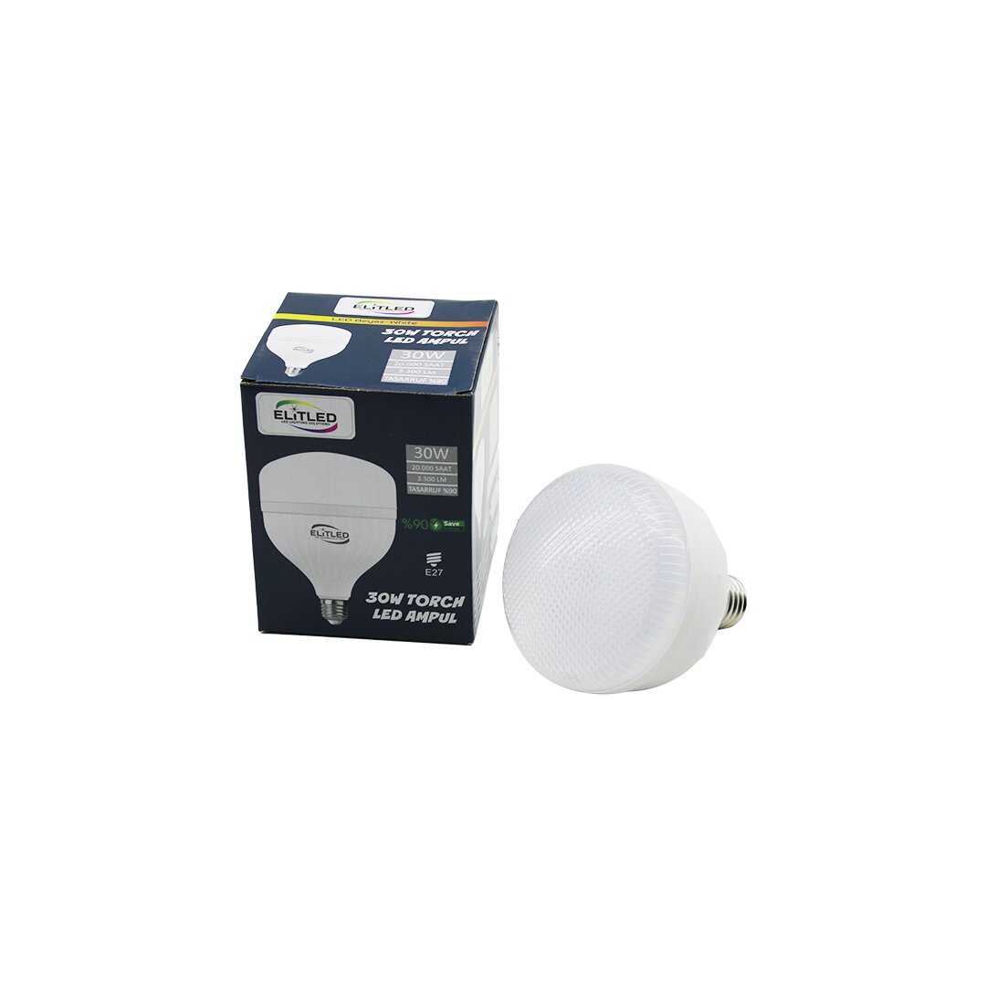 ELITLED EL-02 12/30 30W LED-Fackellampe Weiß - 6400K E27 3300 Lumen