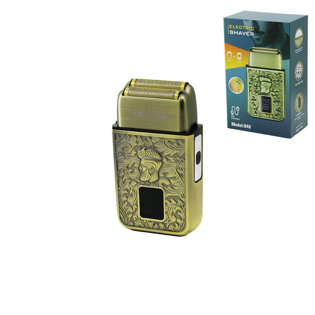 2IN1 LCD Travel Beard Trimmer - USB Rechargeable Pocket Size (5563)