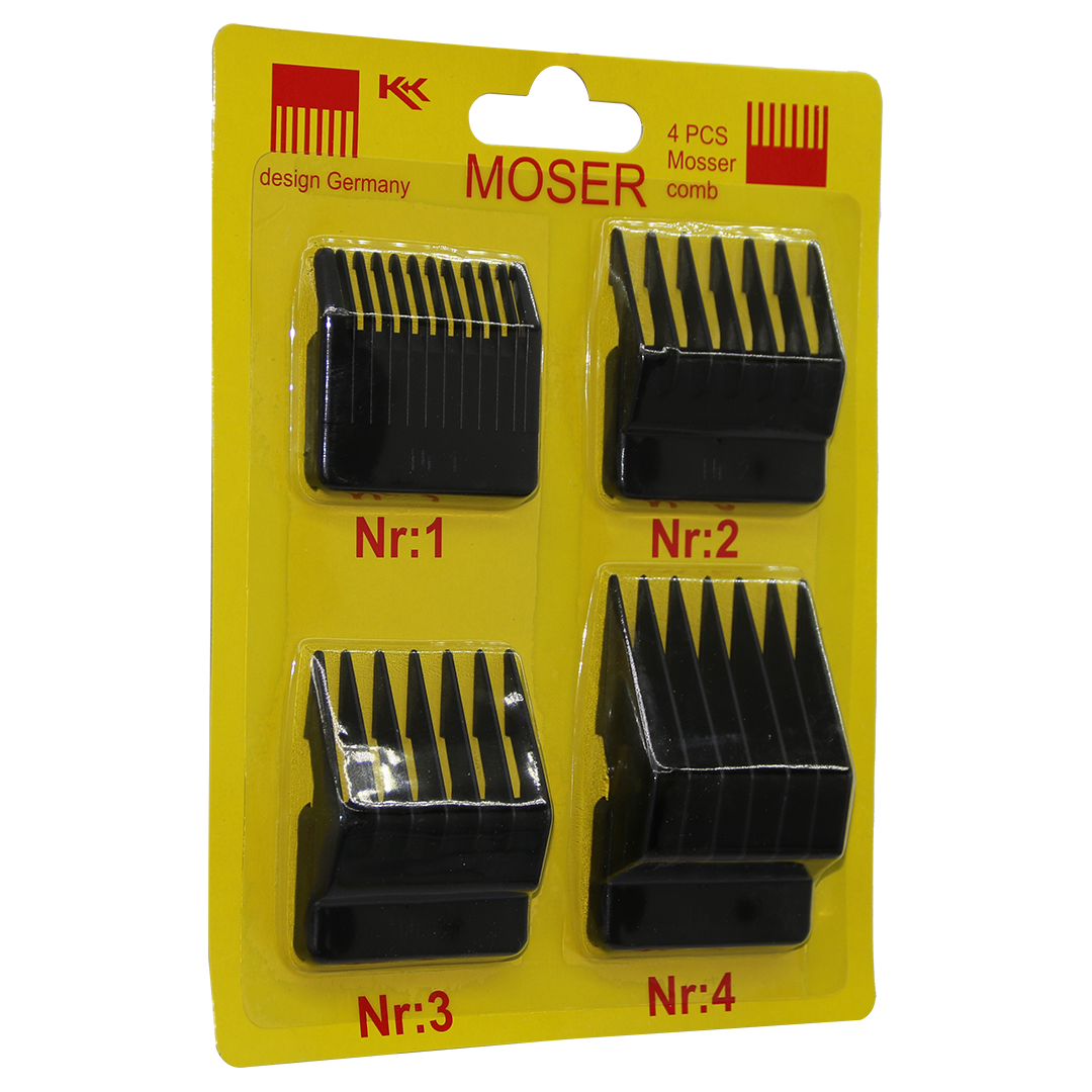 MOSER 4-Piece Clipper Comb Set (5563)