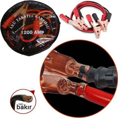 Akü Takviye Kablosu 1200 Amper (Taşıma Çantalı) (5563)