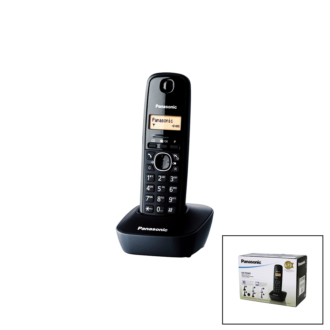 PANASONIC KX-TG1611 SCHWARZ - OVALES KABELLOSES DIGITALTELEFON