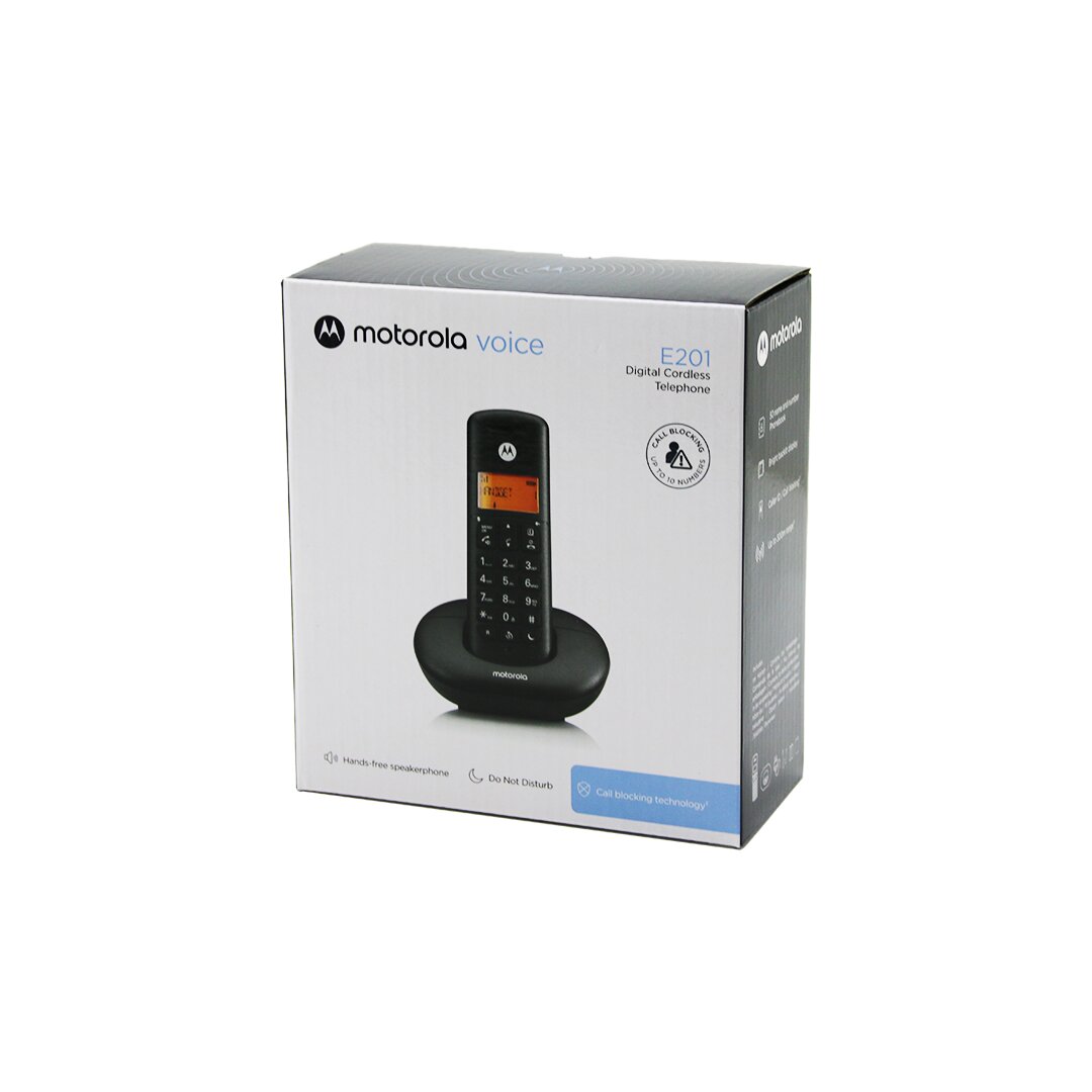 Schwarzes digitales schnurloses Telefon mit Anruferkennung 50 Speicher 300M E-201