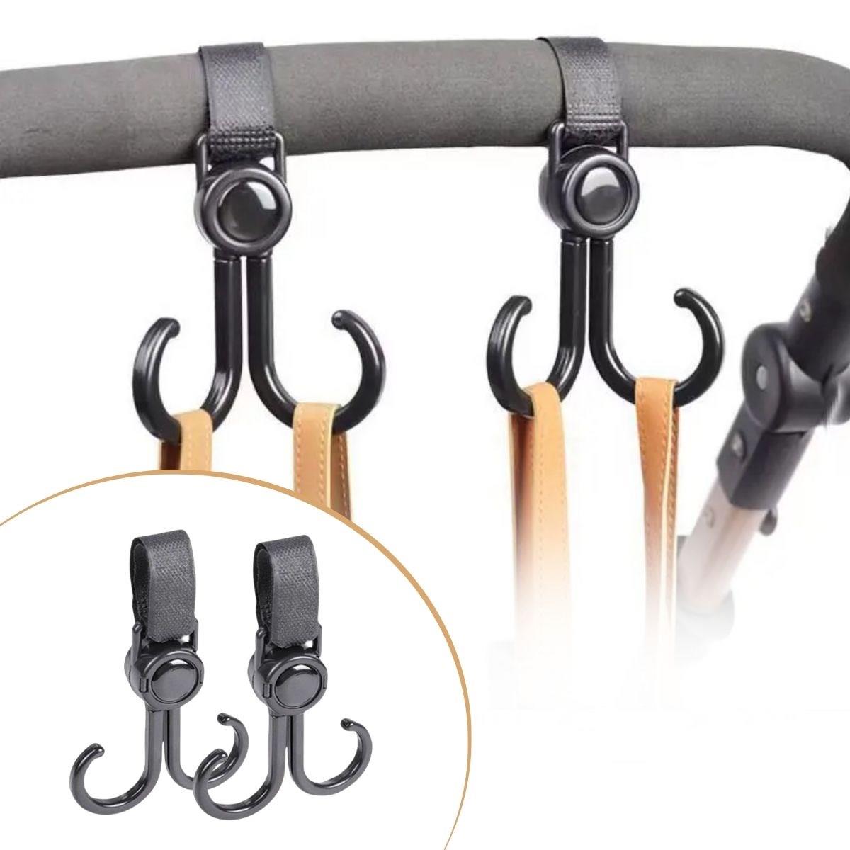 2 Adet Bebek Arabası, Motor, Bisiklet Eşya Taşıma Aparatı Plastik Kanca  (5563)