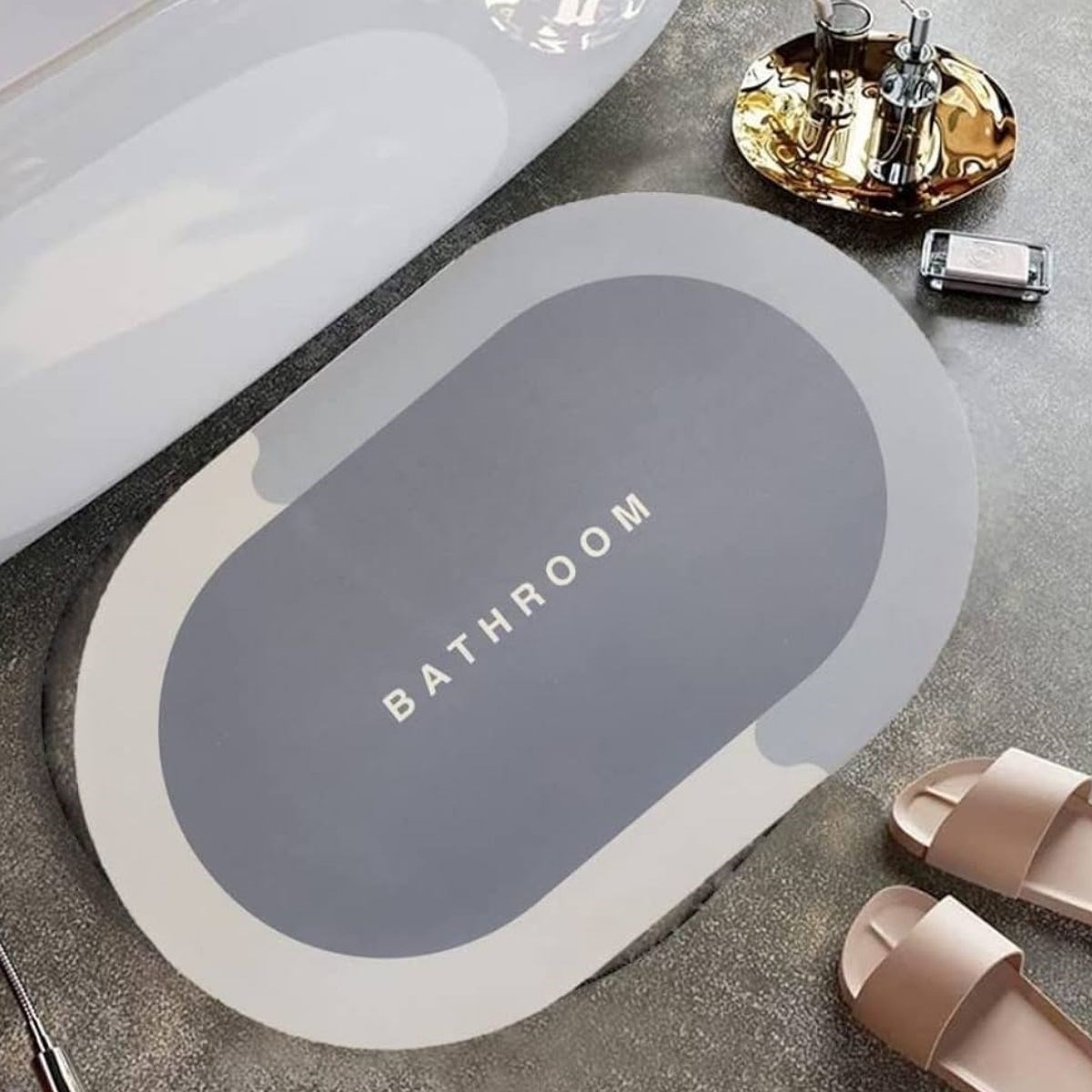 Magic Super Saugfähige Rutschfeste Ovale Matte 40x60 cm (5563)