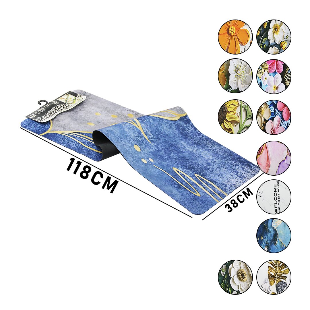 3D Farbmuster - D.GEN 38X118CM Saugfähige Magic Badmatte PVC - Elastisch (5563)