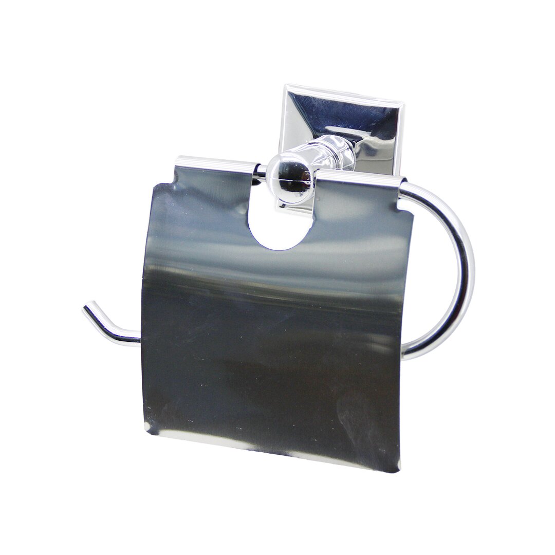Adhesive Wide-Lid Metal Toilet Paper Holder (5563)