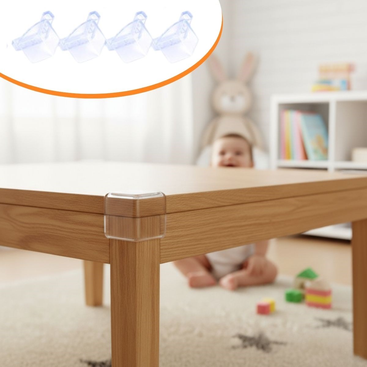 4er Set selbstklebende 3M Eckenschützer, Weich & Flexibel (5563)