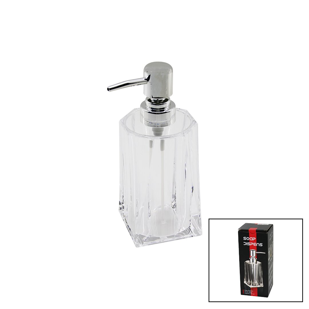 280ML - Tall Clear - Mica Crystal Liquid Soap Dispenser (5563)