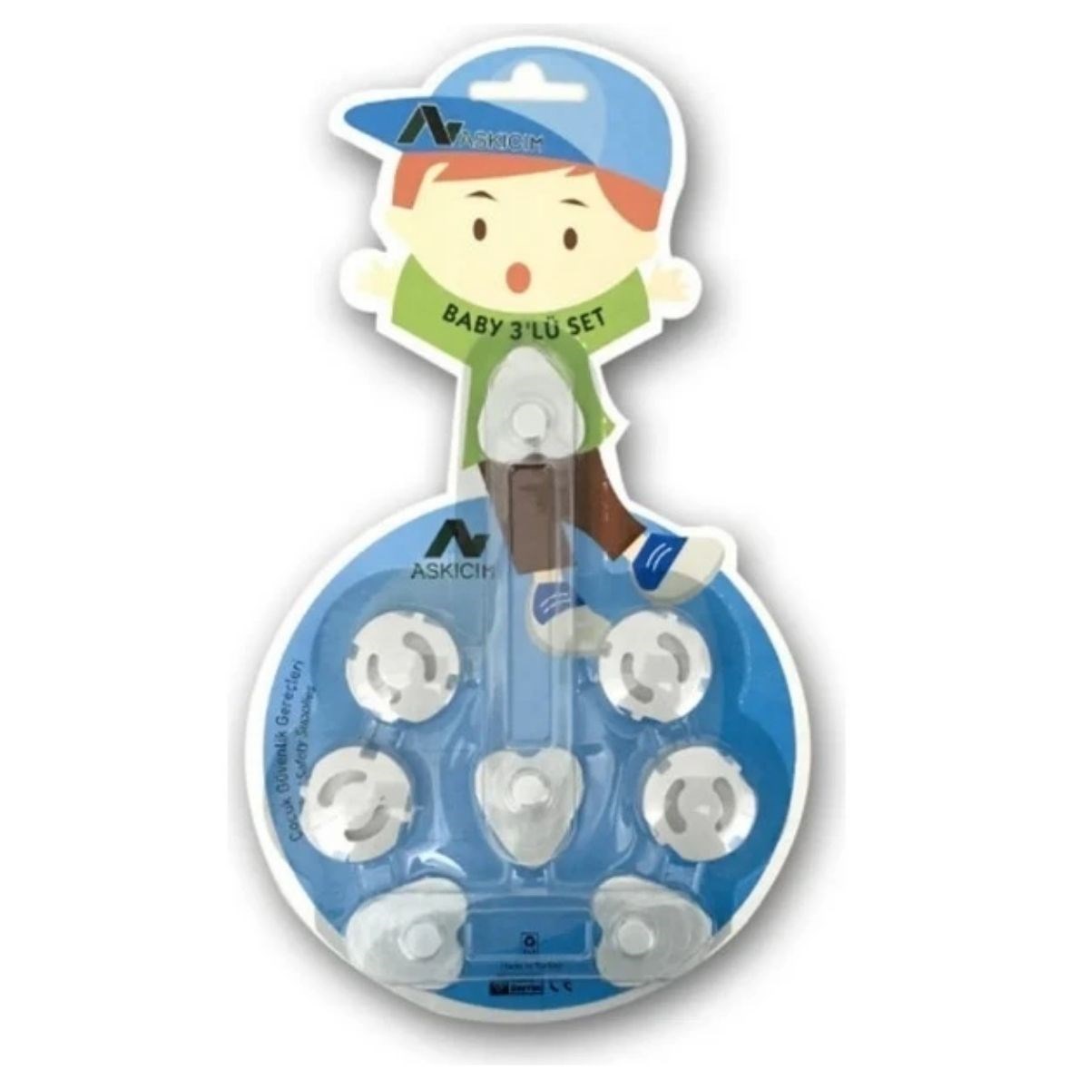 6-teiliges Kindersicherheitsset – 2 Schubladensperren, Schrankschlösser + 4 Steckdosenschutz