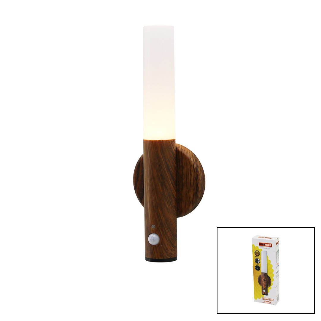 NİSALUCE EAMP-098/1 SENSÖRLÜ=1--3MT TYPE-C ŞARJLI GÜNIŞIĞI LED DOLUNAY LED APLİK LAMBA 1W (5563)