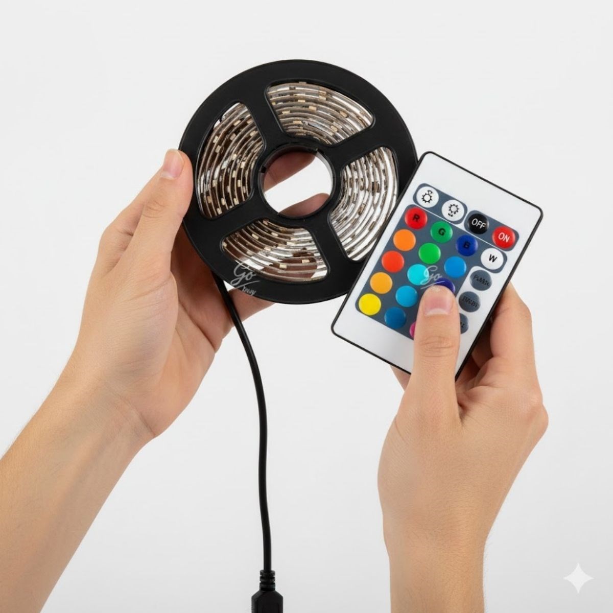 2 Metre Kumandalı USB LED Şerit Işık – Renk Ayarlı Dekoratif Ortam ve Ambiyans Aydınlatması (5563)