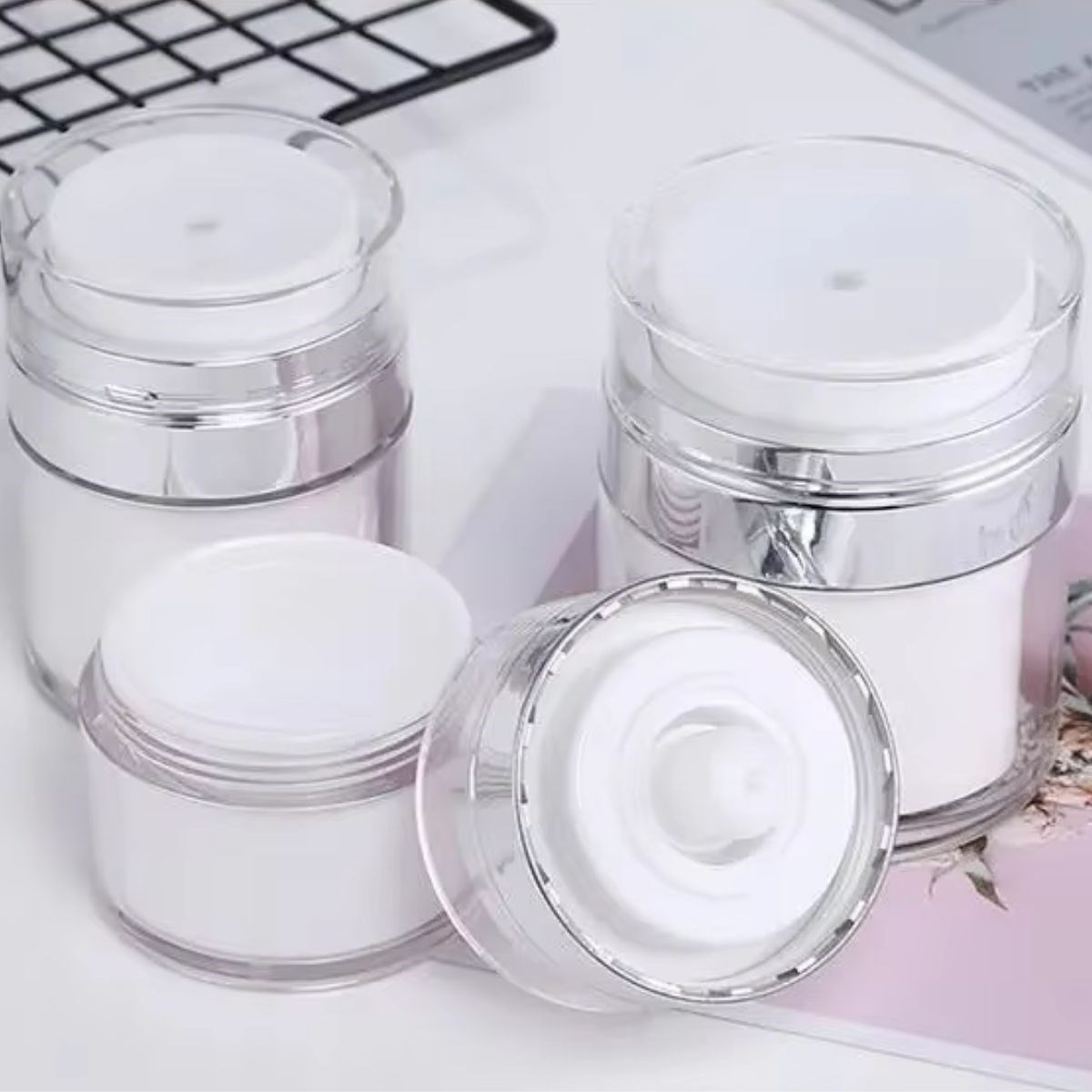 Air Pump Refillable Vacuum Cream Foundation Liquid Cosmetic Bottle #2