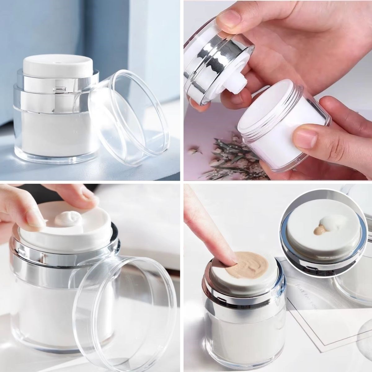 Air Pump Refillable Vacuum Cream Foundation Liquid Cosmetic Bottle #5