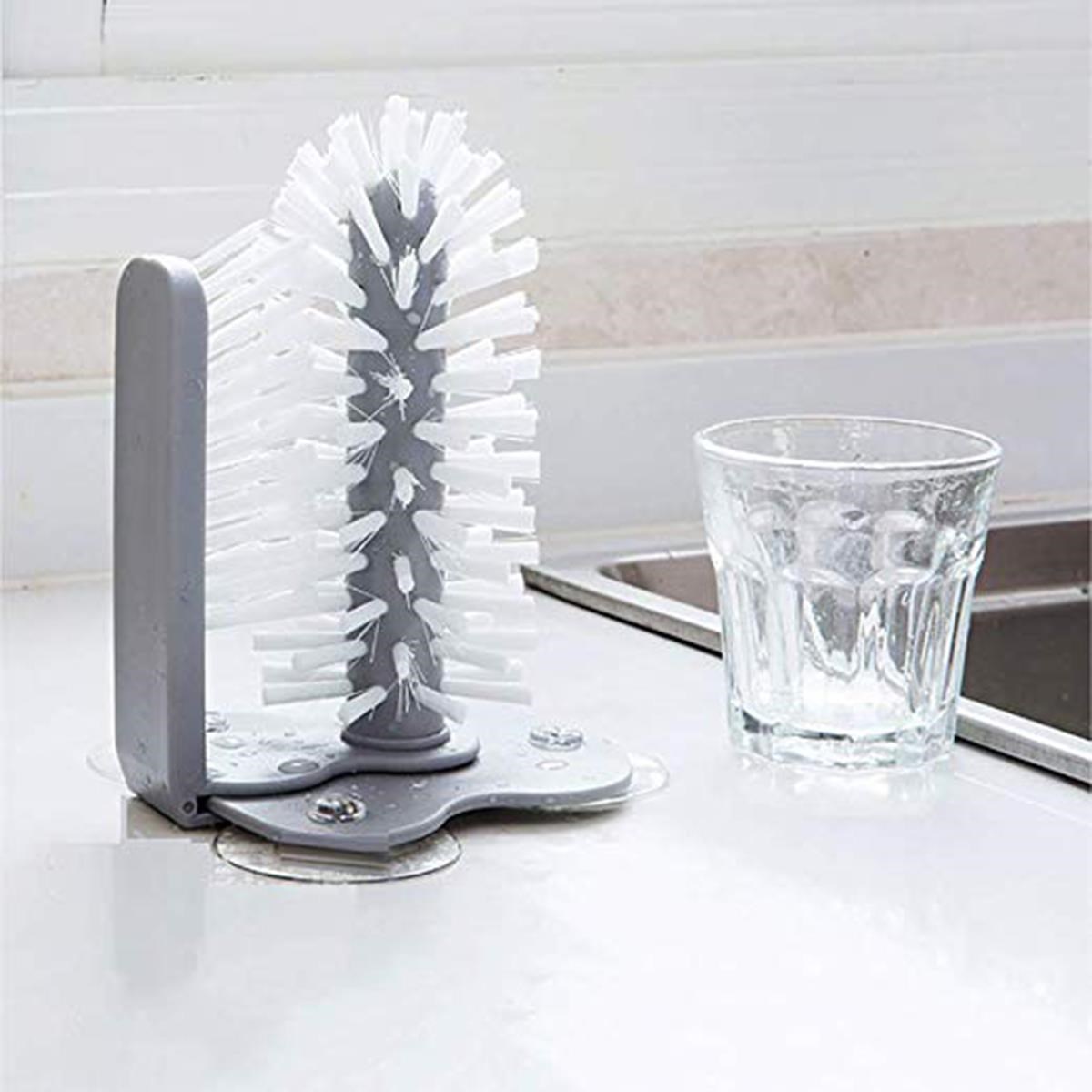 Practical Easy Functional Suction Cup Dish Washing Brush (55