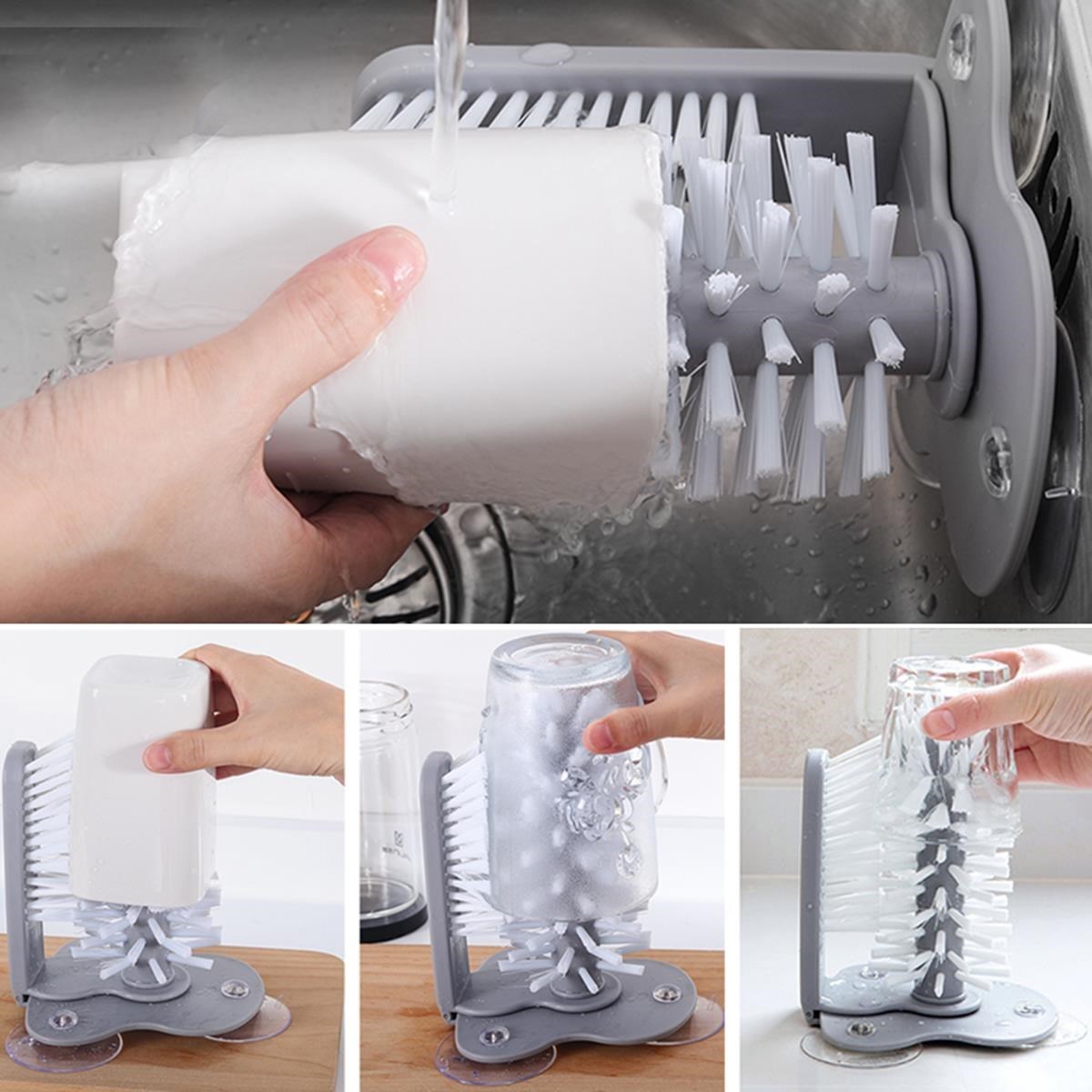 Practical Easy Functional Suction Cup Dish Washing Brush (5563) #3