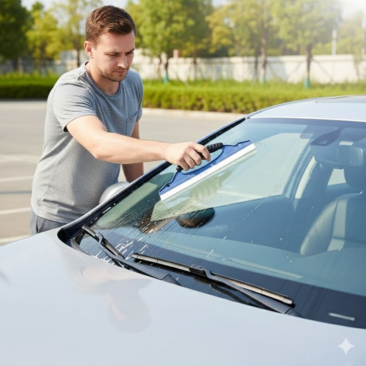 Multi-Purpose Glass Squeegee – Streak-Free Cleaning for Car Windows, Shower Doors, Tiles & Mirrors (5563) #4