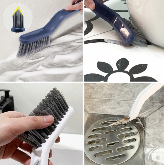 Bathroom Kitchen Cleaning Brush with Tweezers (5563) #4
