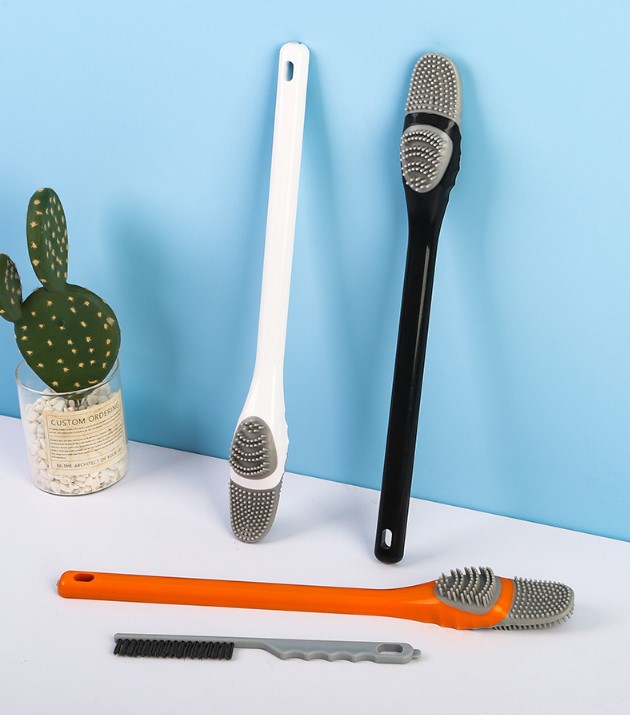 Duck-Shaped Silicone Toilet and Detail Brush (5563)