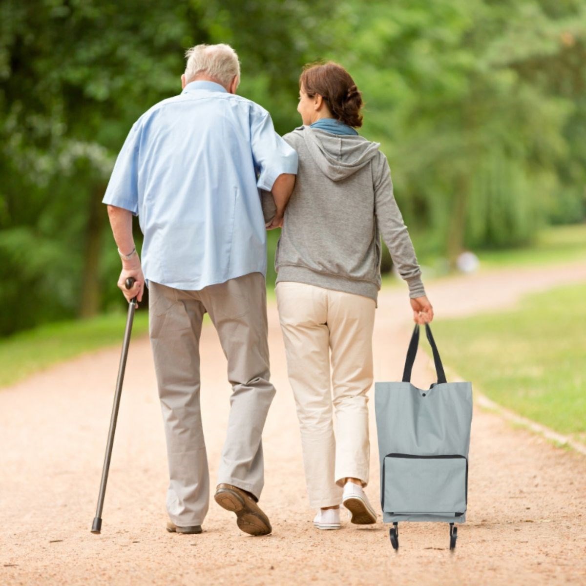 Foldable Wheeled Shopping Cart, Multi-Purpose Market Trolley Bag (5563) #5