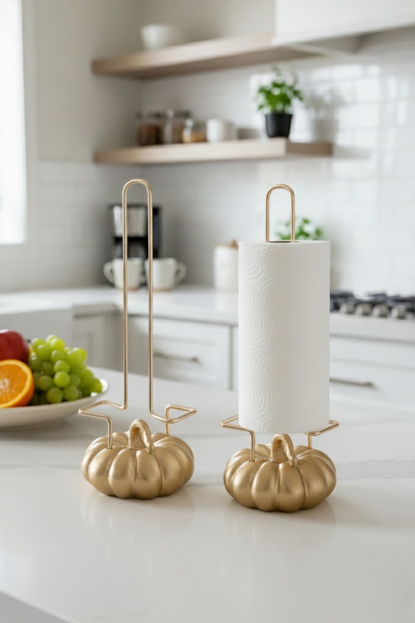 DEKORATİF KREM KABAKLI HAVLULUK 34X12 CM (5563) #3