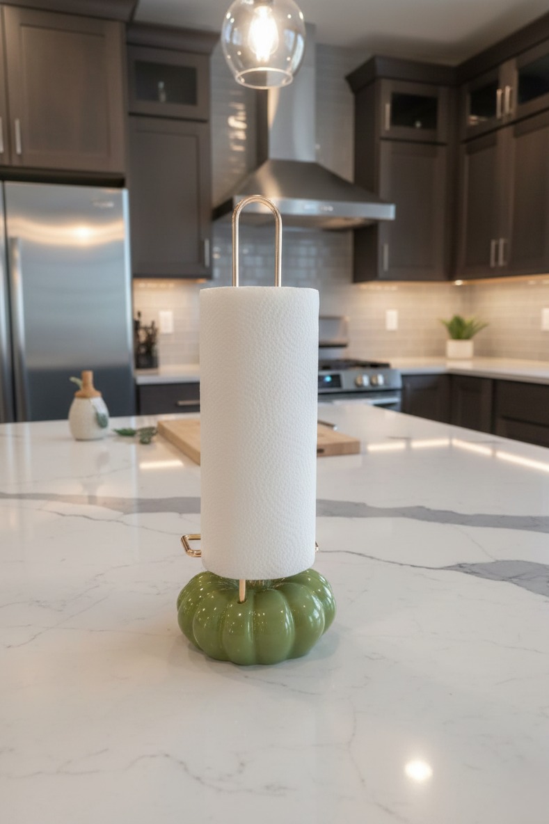 Decorative Green Gourd Towel Holder 34x12 cm (5563) #2