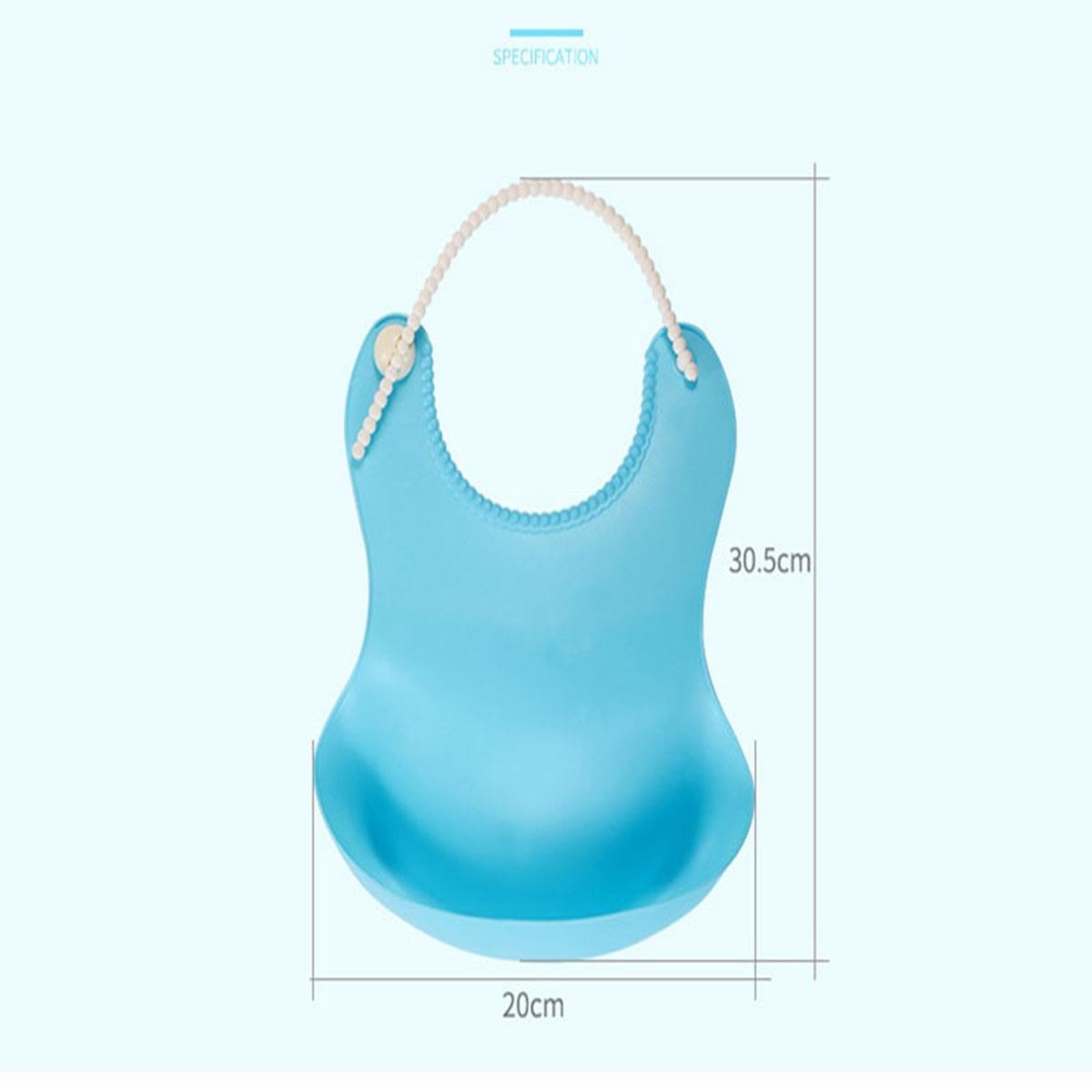 Çocuk Bebek Mama Önlüğü Dökülme Engelleyici Bükülebilir Mavi (5563) #5