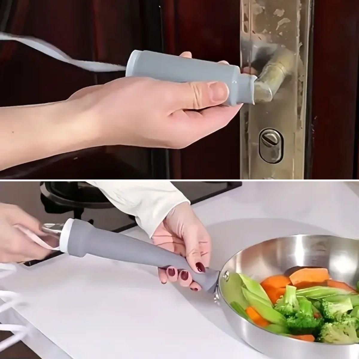 Hitzebeständiger Silikon-Topfgriffschutz, selbstschrumpfend, universell passend #2