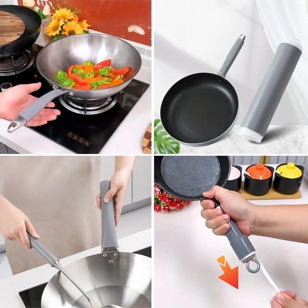 Hitzebeständiger Silikon-Topfgriffschutz, selbstschrumpfend, universell passend #5