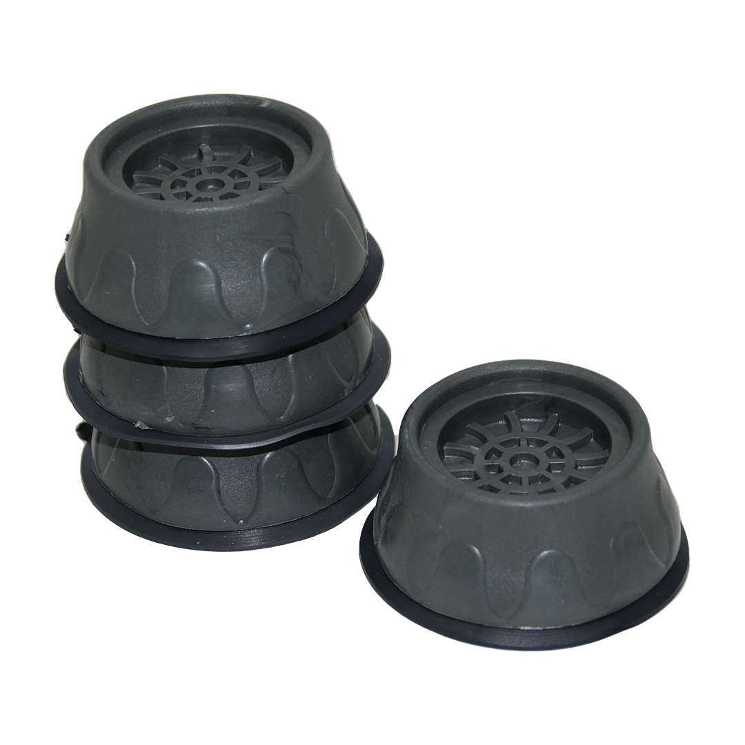4-Piece Small Gray Washing Machine Vibration Damper Feet (55