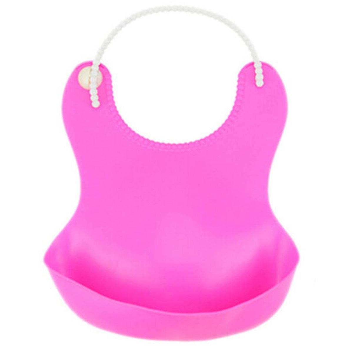 Çocuk Bebek Mama Önlüğü Dökülme Engelleyici Bükülebilir Pembe (5563) #2