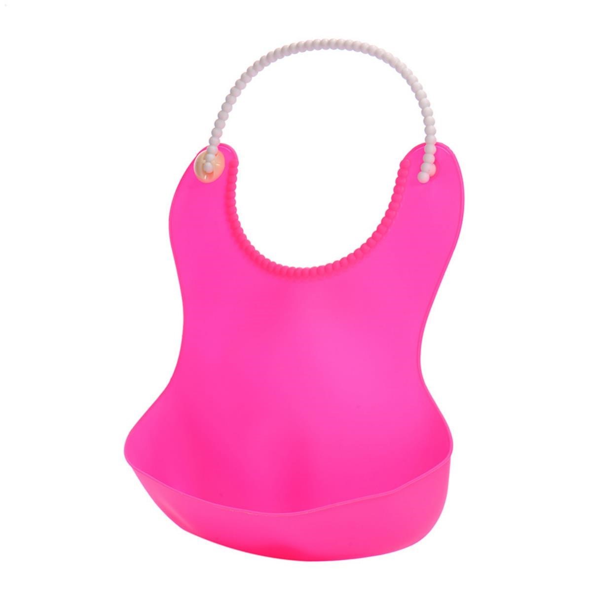 Çocuk Bebek Mama Önlüğü Dökülme Engelleyici Bükülebilir Pembe (5563) #3