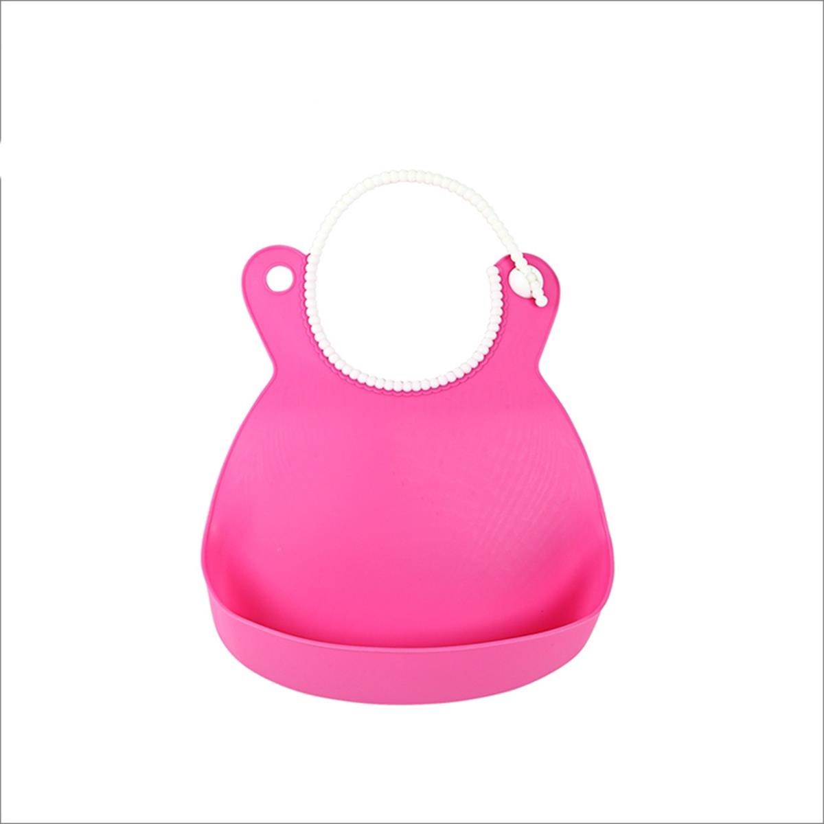 Çocuk Bebek Mama Önlüğü Dökülme Engelleyici Bükülebilir Pembe (5563) #5