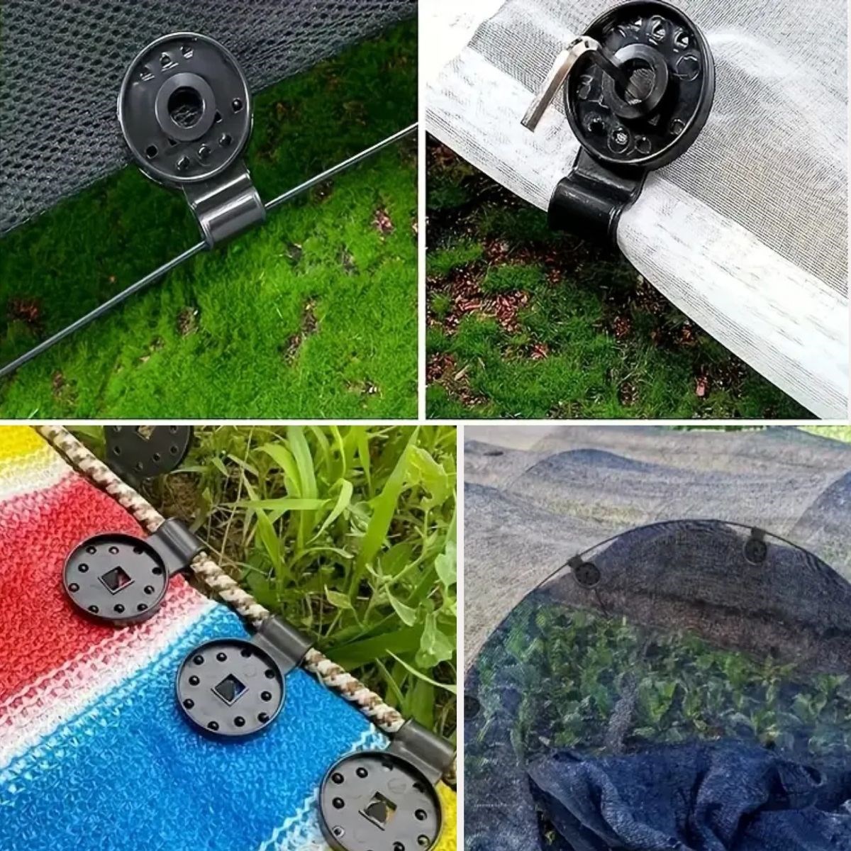 10 Adet Güneşlik Filesi Sabitleme Klipsleri, Gölgelik Bezi ve Brandalar İçin Dayanıklı Plastik Kelepçe Kancaları (5563) #2